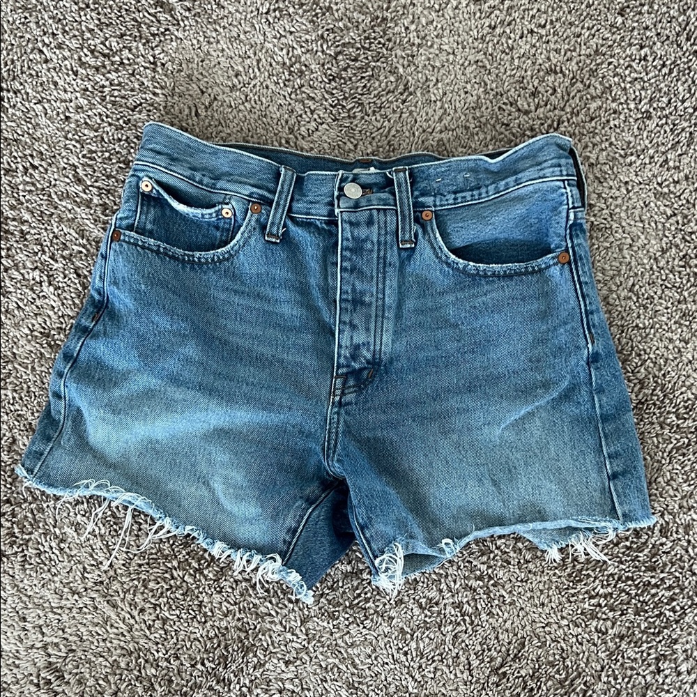 Madewell Relaxed Mid-Length Denim Jean Shorts size 28